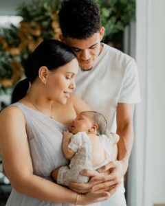 Luiz Diaz, Gera Ponce and their daughter