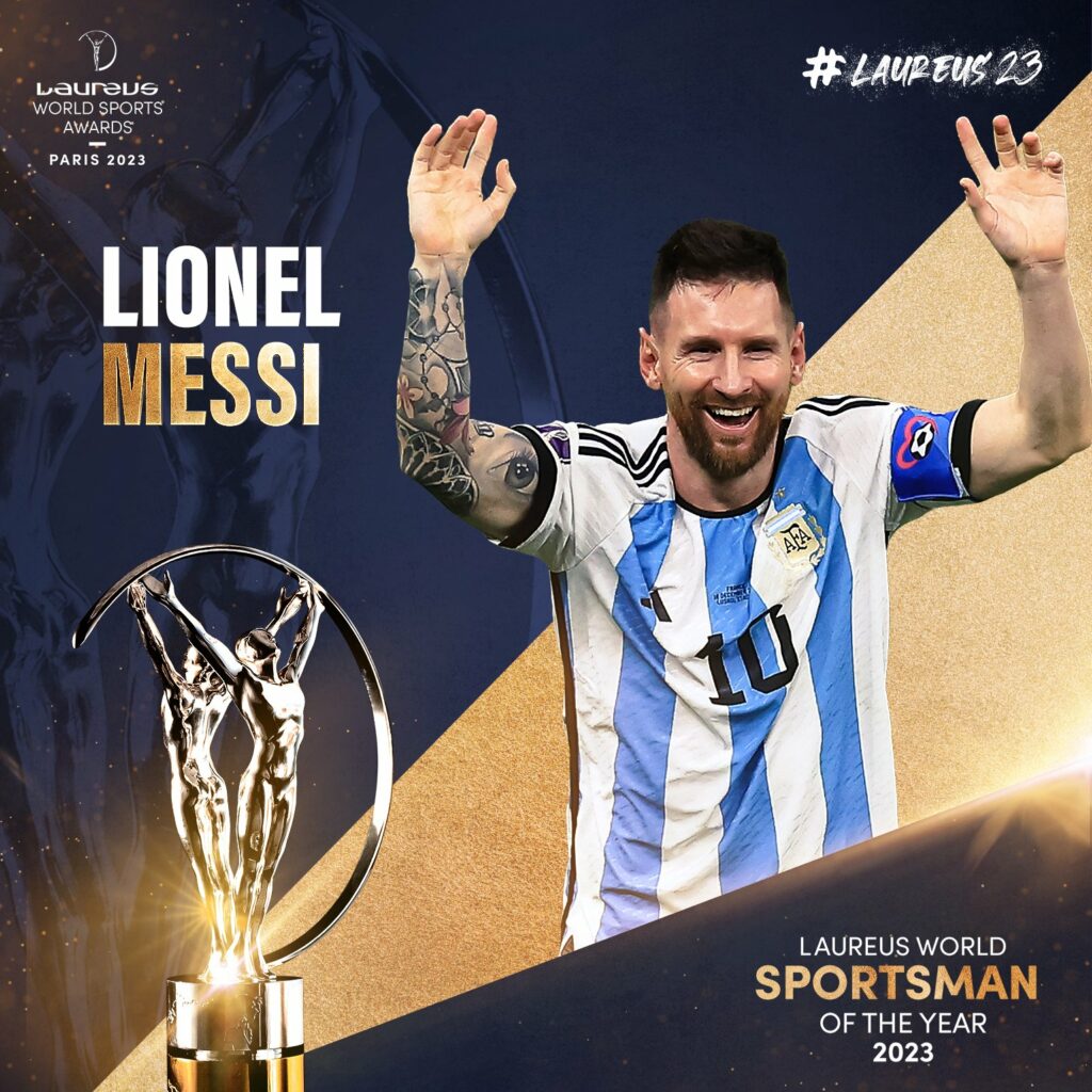 Lionel Messi Laureus 2023 awards