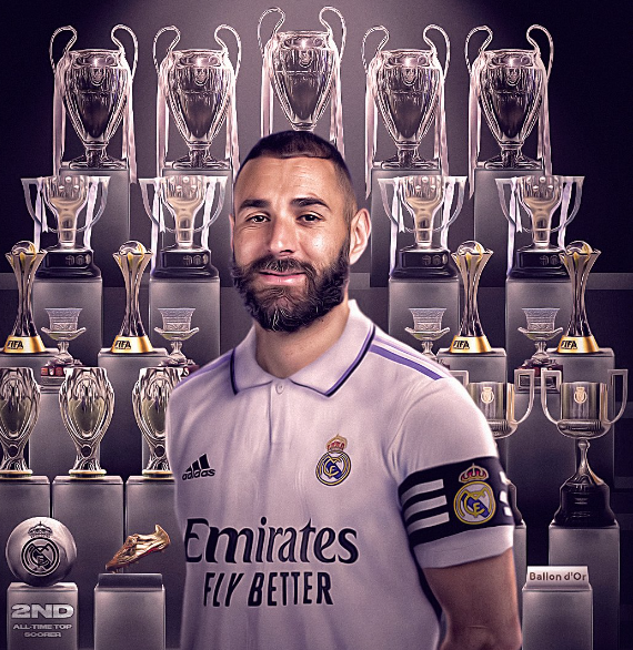 Karim Benzema joins Marcelo as Real Madrid's most-decorated player after winning his 25th trophy with the club
