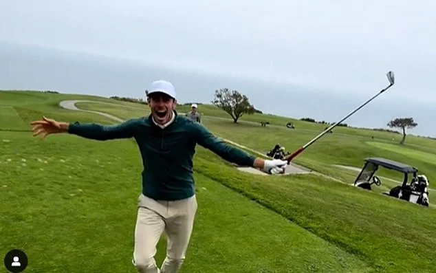 Gareth Bale Celebrates Widely As He Nailed His First Ever Hole-In-One At Torrey Pines
