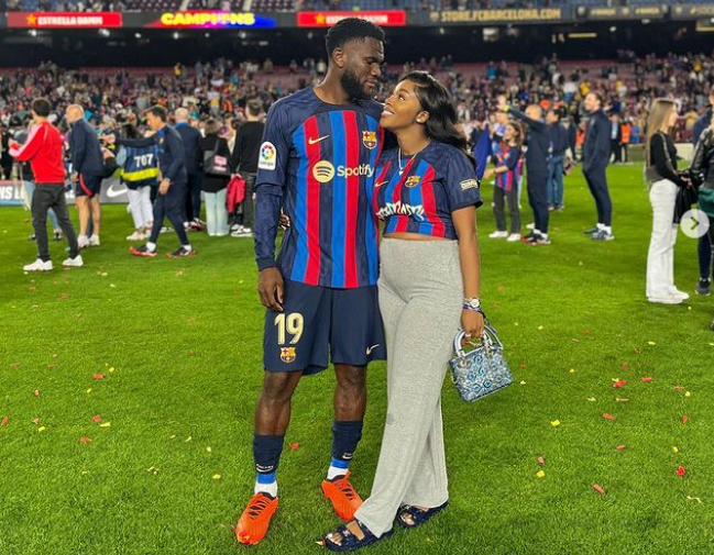 Franck Kessie Celebrates La Liga Win With Partner Joelle 