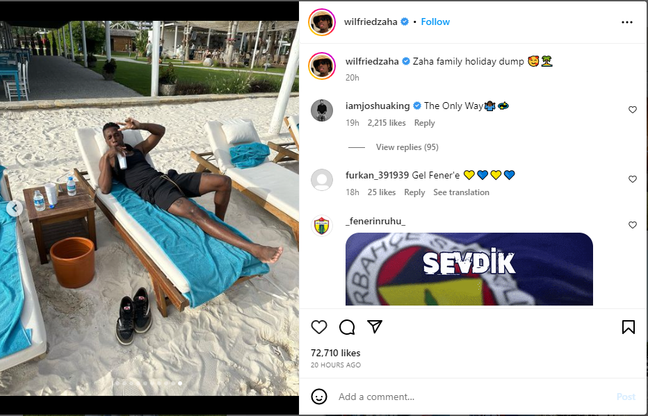 Wilfried Zaha Shares Lovely Images Of His Family Vacation