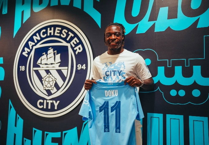 Manchester City announce signing of Jeremy Doku