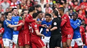 Liverpool and Everton in the Merseyside derby