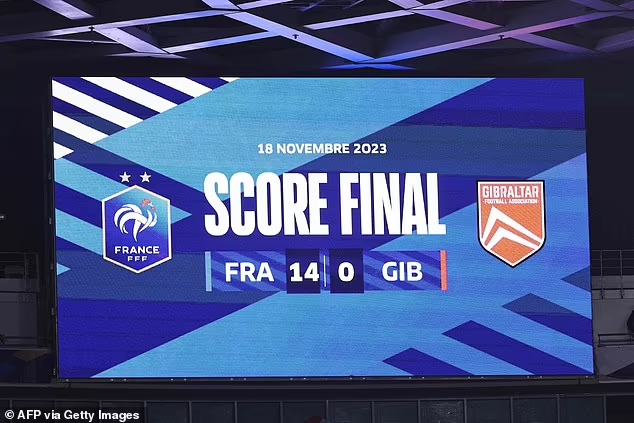 France Breaks Record After Beating Gibraltar 14-0 in Euro 2024 Qualifiers