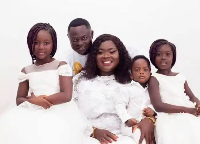 Odartey Lamptey and his new family 